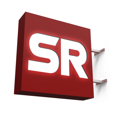 Панель-кронштейн композитный с прорезными буквами